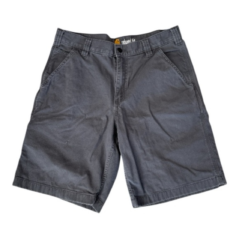 Carhartt Men's Grey Relaxed Fit Canvas Utility Work Shorts Size 32/33”